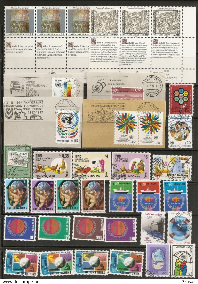 ONU UNO Collection With Many Topical Stamps (2 Scans!!) - Sammlungen (ohne Album)