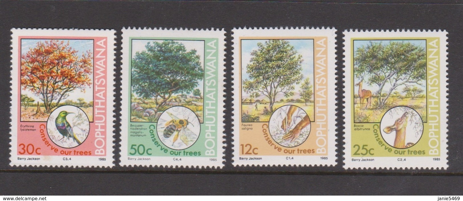 South Africa-Bophuthatswana SG 164-167 1985bTree Conservation,Mint Never Hinged - Bophuthatswana