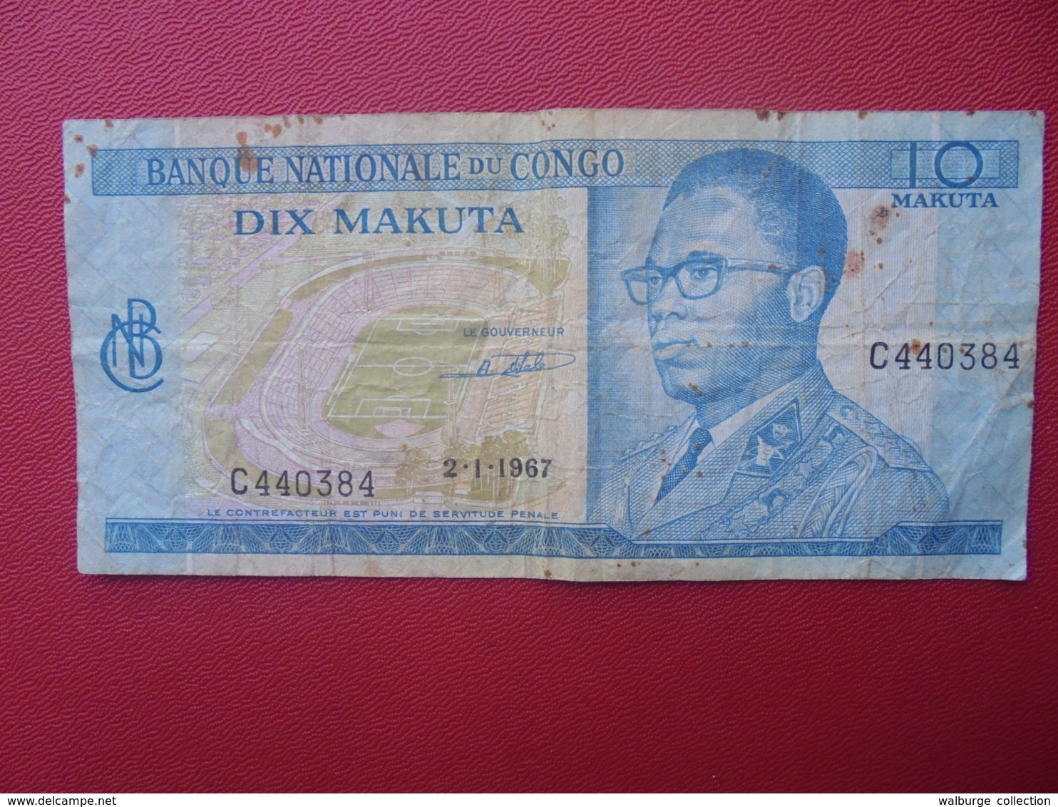 CONGO 10 MAKUTA 1967 CIRCULER (B.5) - Democratische Republiek Congo & Zaire