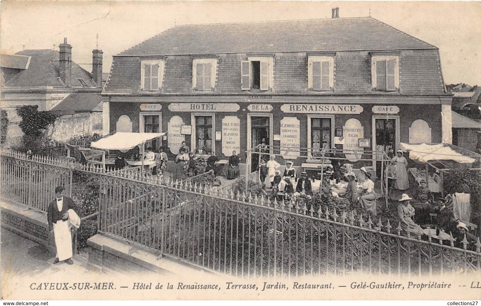 80-CAYEUX-SUR-MER- HÔTEL DE LA RENAISSANCE, TERRASSE, JARDIN, RESTAURANT, GELE-GAUTHIER PROPRI - Cayeux Sur Mer