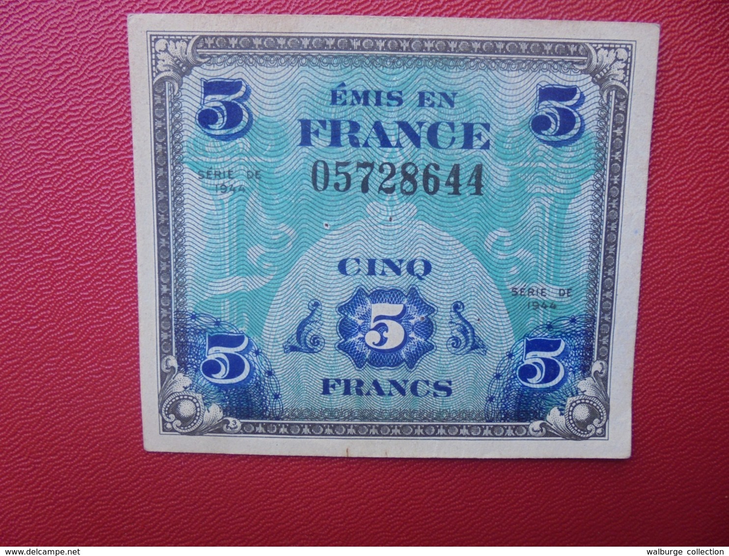 FRANCE 5 FRANCS 1944 PEU CIRCULER (B.5) - 1944 Drapeau/France