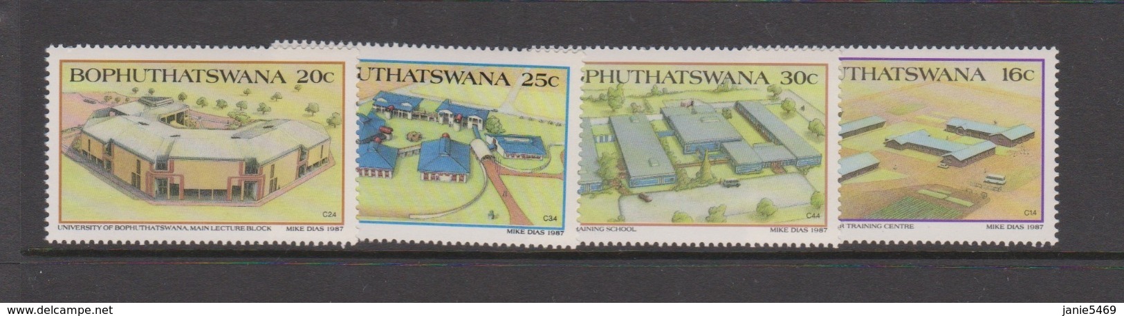 South Africa-Bophuthatswana SG 191-194 1987 Tertiary Education,Mint Never Hinged - Bophuthatswana