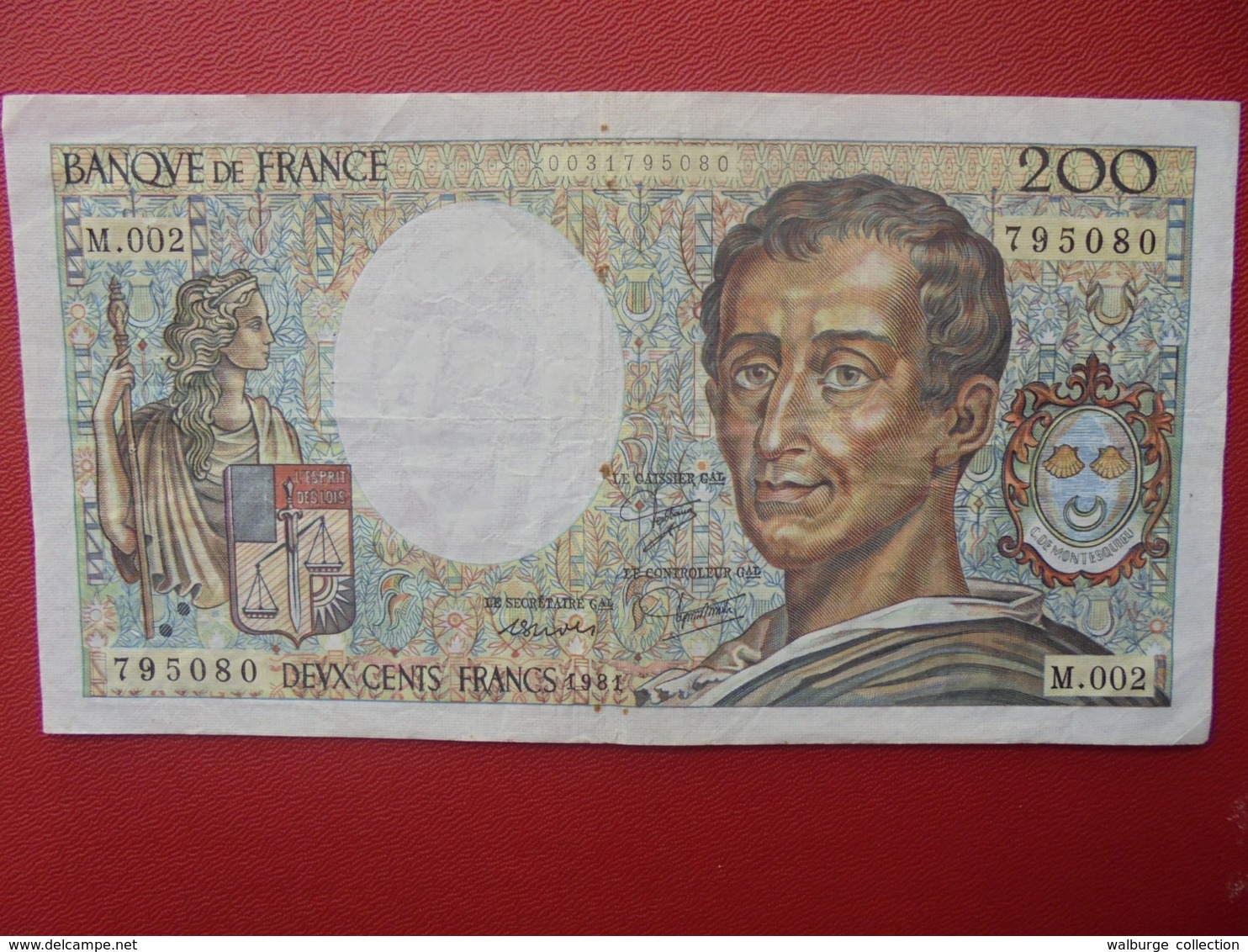 FRANCE 200 FRANCS 1981 CIRCULER (B.5) - 200 F 1981-1994 ''Montesquieu''