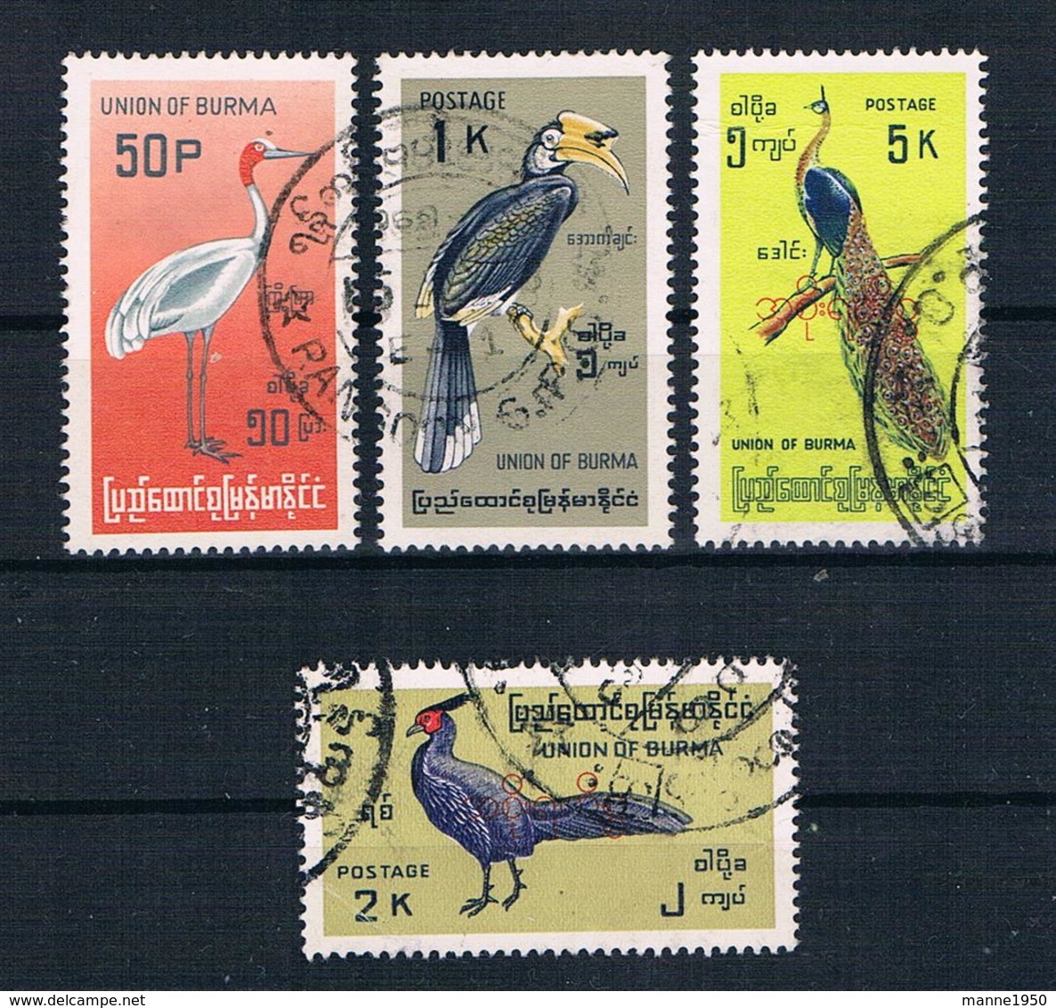 Burma 1968 Vögel Mi.Nr. 206-09 Gestempelt - Myanmar (Burma 1948-...)