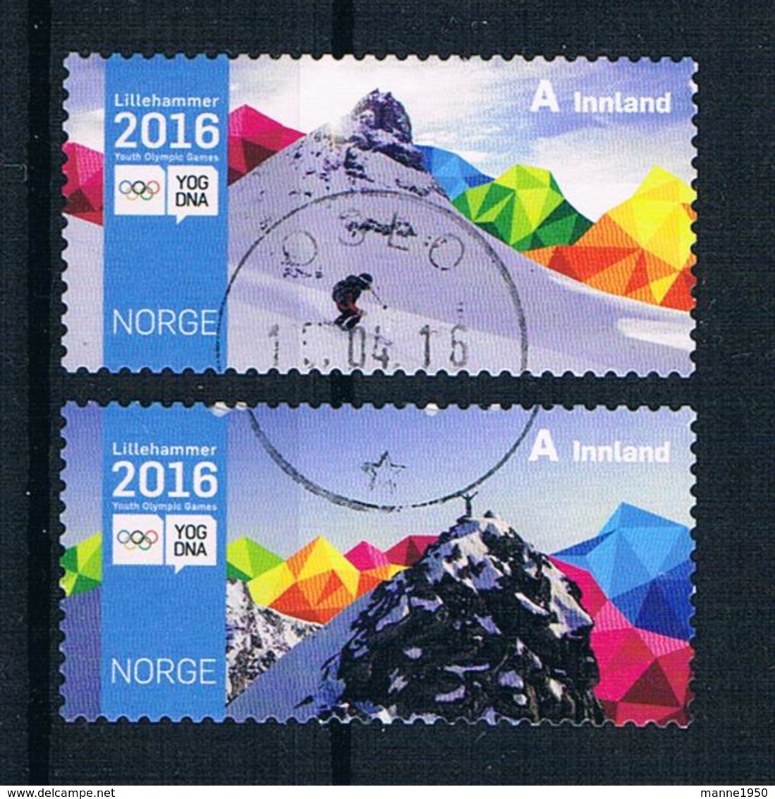 Norwegen 2016 Mi.Nr. 1901/02 Gestempelt - Oblitérés