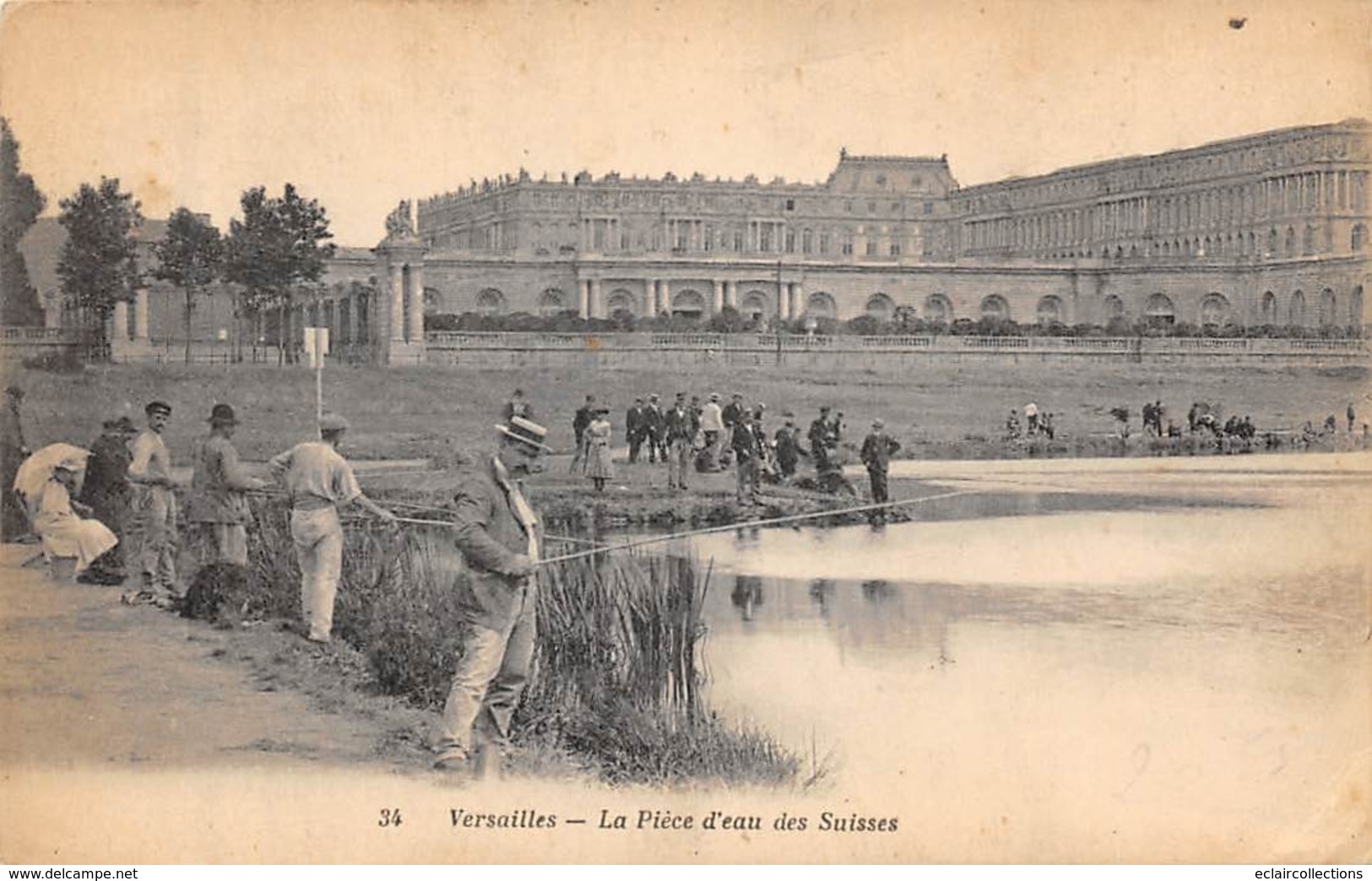 Thème.  Métier.   Pêche A La Ligne :     78              Versailles. La Pièce D'eau Des Suisses       (Voir Scan) - Fischerei