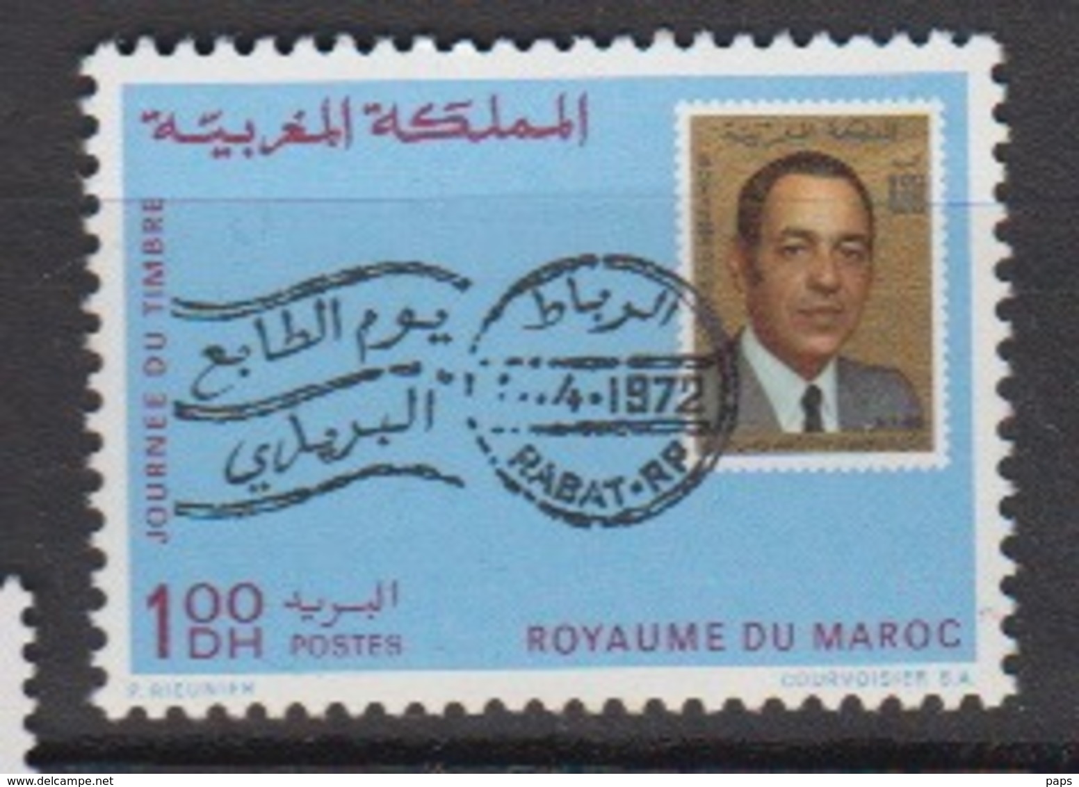 MAROC-1972-N°636** JOURNEE DU TIMBRE - Maroc (1956-...)