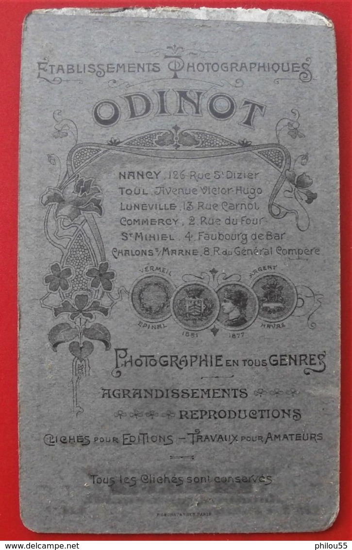 54 NANCY C. ODINOT Photo CDV Petit Format Observateur Du 5e Rgt D ' Atrillerie - Krieg, Militär