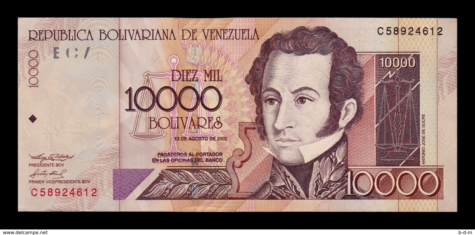 Venezuela 10000 Bolívares 2002 Pick 85c EBC XF - Venezuela