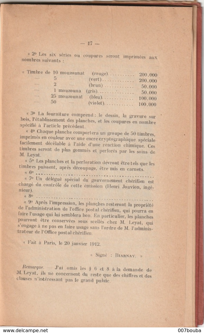 L. Bergasse - La Poste Chérifienne Et Ses Timbres ( Maroc ) N°1 Année 1927 - 30 Pages - Kolonien Und Auslandsämter