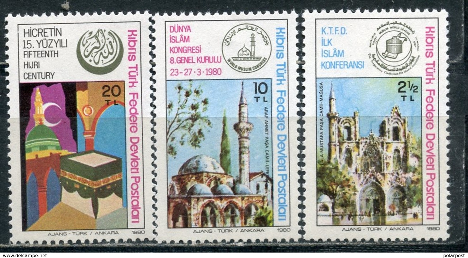 TURKISH CYPRUS 1980 80-82 Islam. Religion - Islam