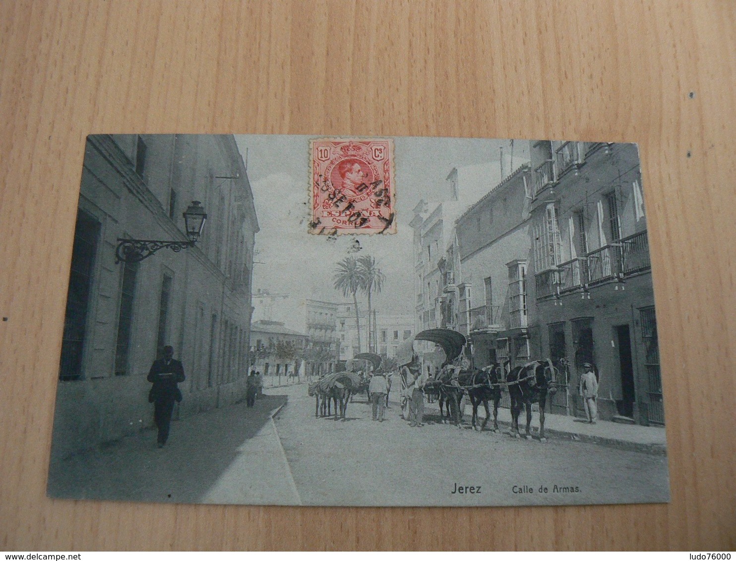 CP72/ ESPAGNE JEREZ / CALLE DE ARMAS / CARTE VOYAGEE - Otros & Sin Clasificación