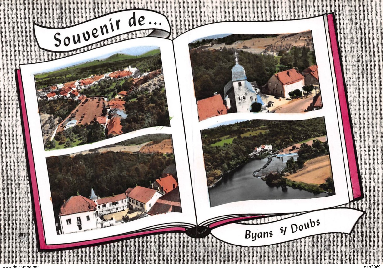 Souvenir De ... BYANS-sur-le-DOUBS - Vue Générale - Eglise - Ecole Ménagère - Grottes D'Osselles - Livre Ouvert - Autres & Non Classés