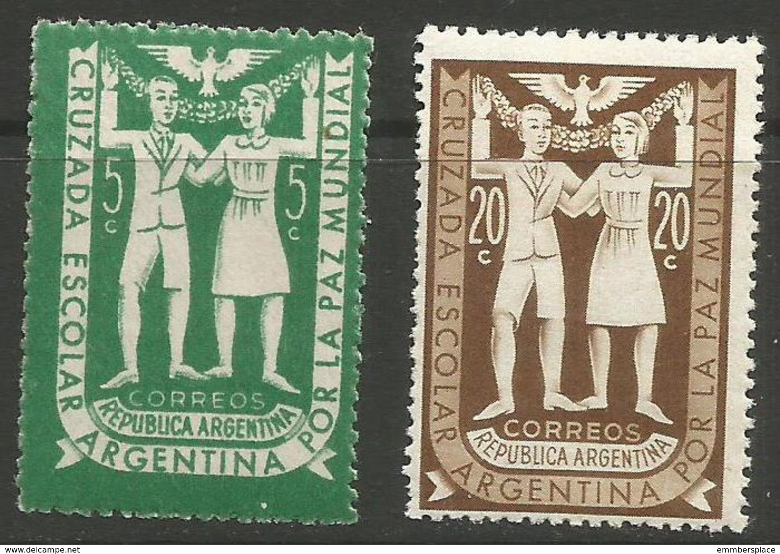Argentina - 1947 Youth Peace Crusade MNH ** - Unused Stamps
