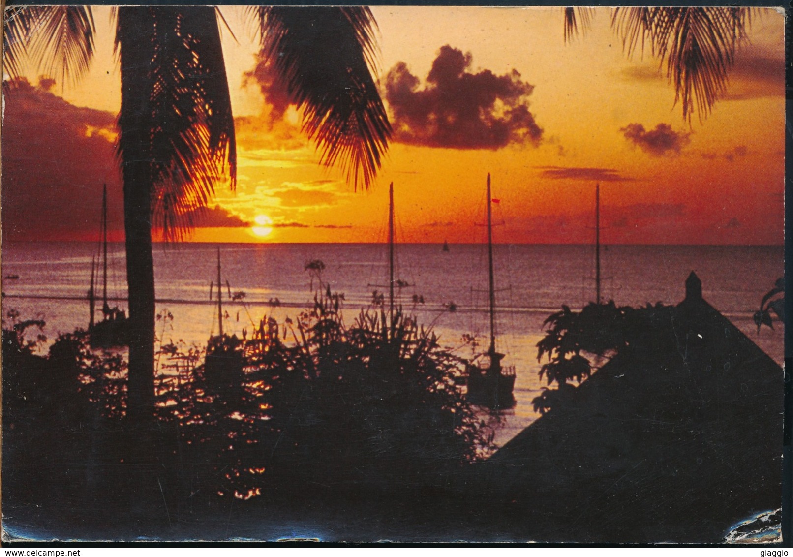 °°° GF660 - SAINT LUCIA - IMAGES DES ANTILLES - TROPICAL SUNSET - 1988 With Stamps°°° - Santa Lucía