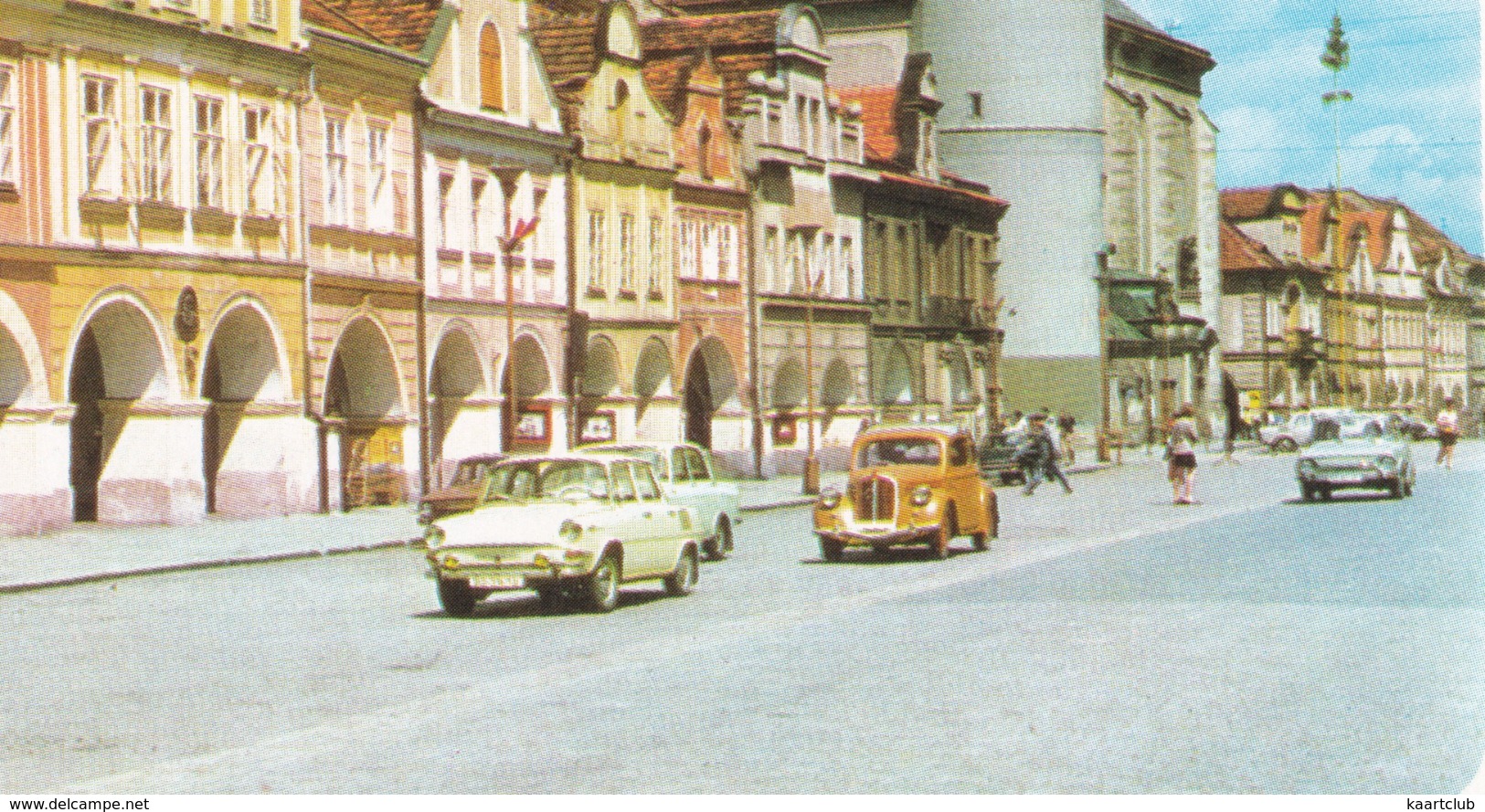 Domazlice: ŠKODA 1000MB, POPULAR 1100 OHV SEDAN '38, 100   - Market Square - (CSSR) - Toerisme