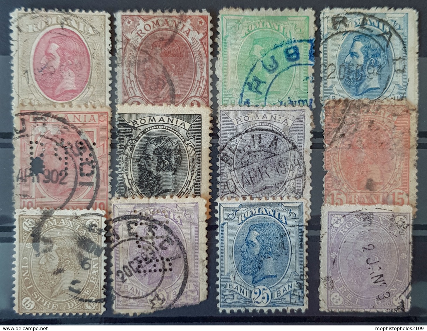 ROMANIA - Canceled - Sc# 95, 98, 117, 119, 120, 121, 123, 124, 125, 126, 140, 141 - Used Stamps
