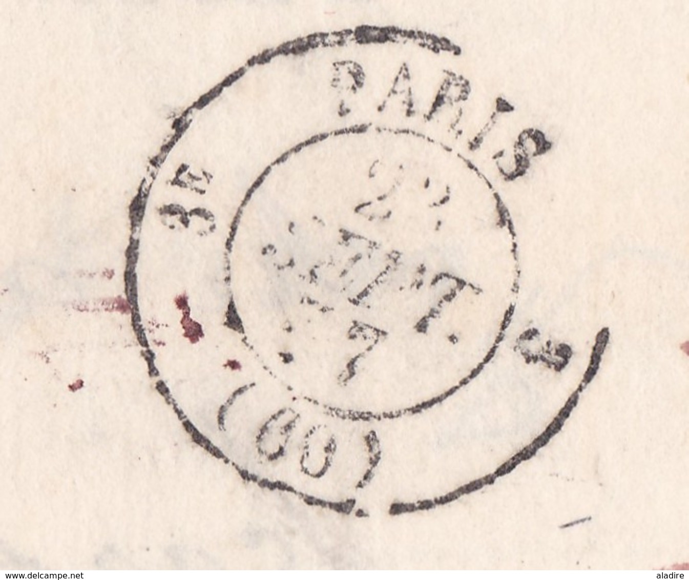 1857 - Lettre pliée avec correspondance en italien de London, GB vers Firenze, Italie - VIA Calais et Paris, France