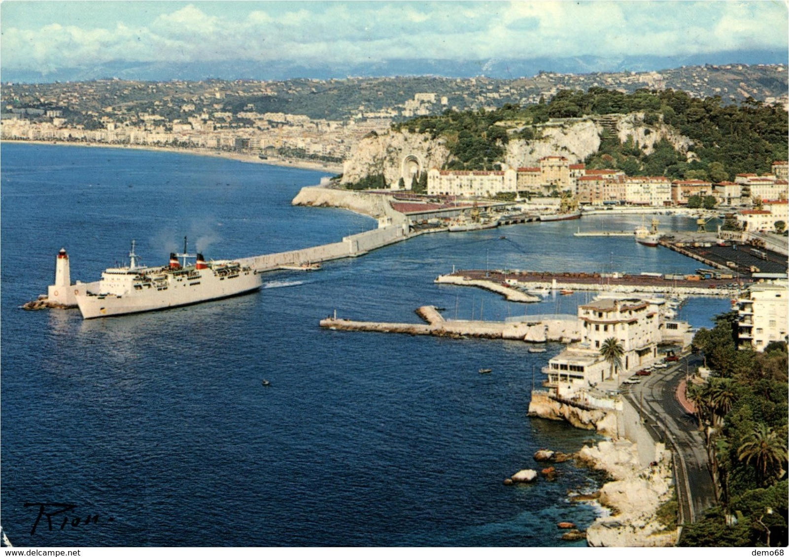 Nice CPA 06 Alpes Maritimes Transport Bateau  Le Car Ferry - Transport Maritime - Port