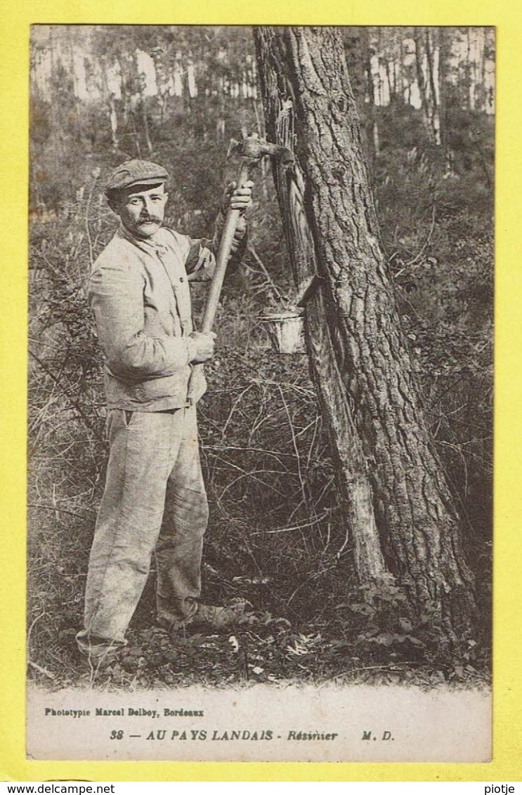 * Landes (Dép 40 - Landes - France) * (M.D. - Marcel Delboy, Nr 38) Au Pays Landais, Résinier, Foret, Bois, Rare, Old - Autres & Non Classés