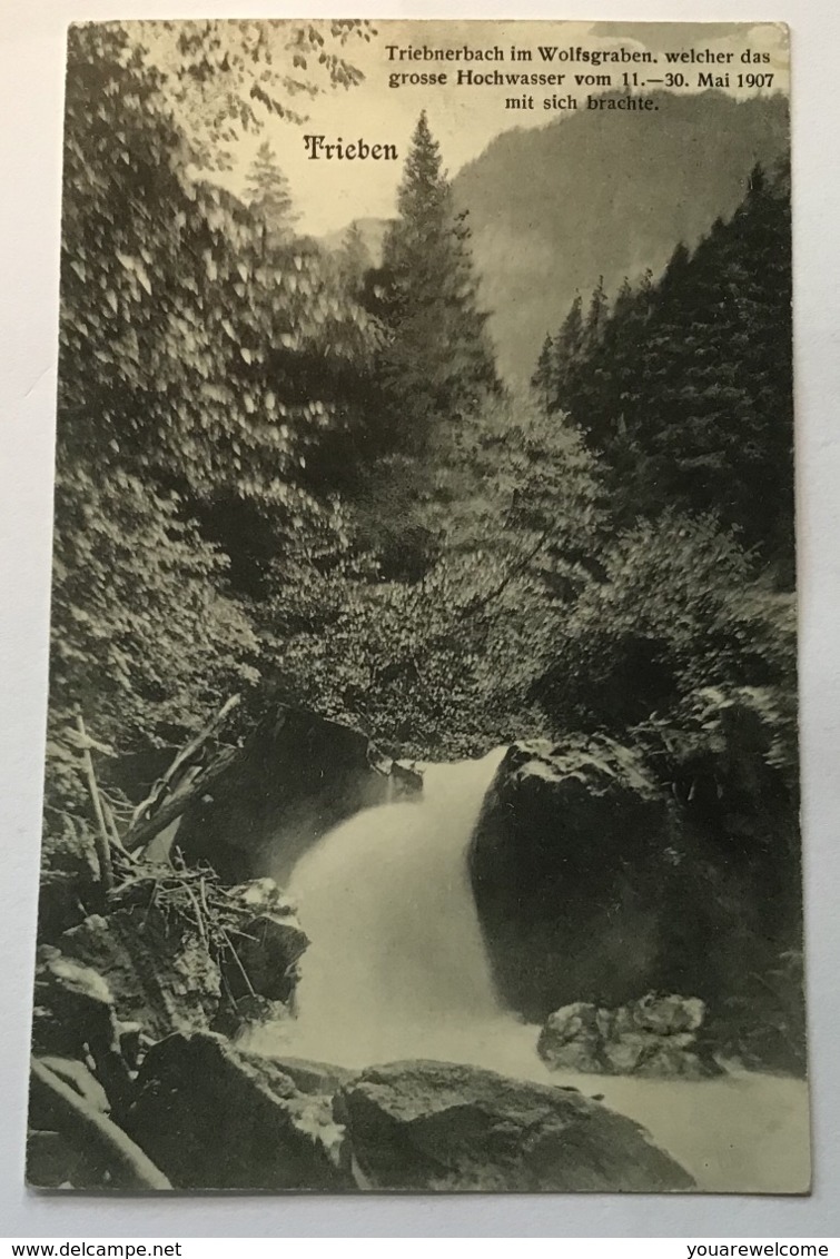 TRIEBEN, Triebnerbach Im  Wolfsgraben Hochwasser 1907 Ak (Ansichtskarte Österreich Steiermark C.p Inondation - Trieben