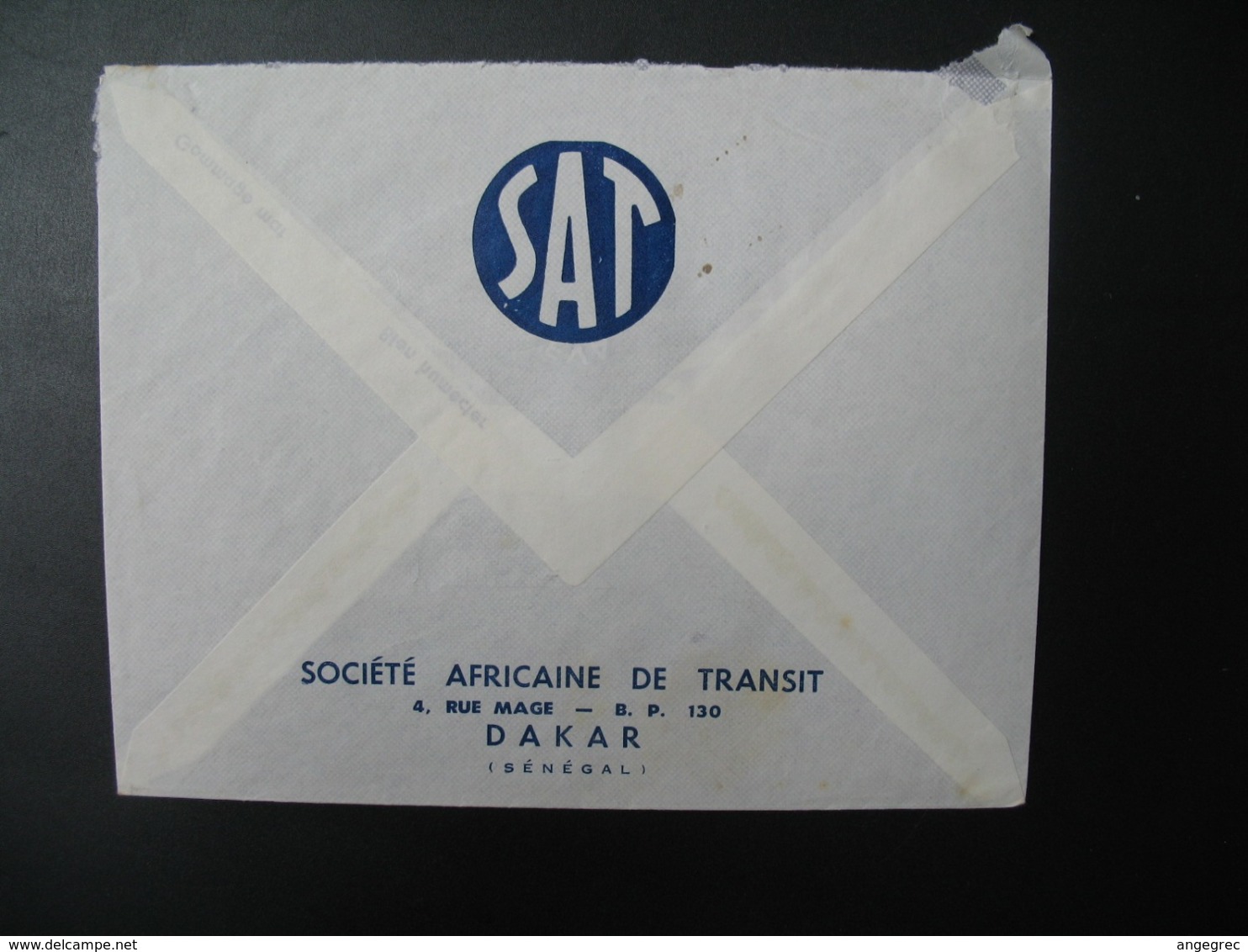 Sénégal  Lettre Recommandée N° 1858 - 1970  Agence Dakar  Pour La Sté Générale En France   Bd Haussmann   Paris - Sénégal (1960-...)