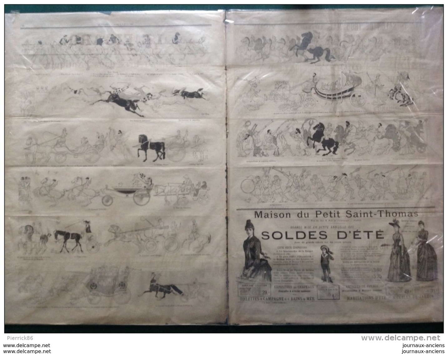 1888 LE FIGARO Supplément Littéraire N° 23 CARAN D'ACHE " Le grand prix dans l'antiquité "