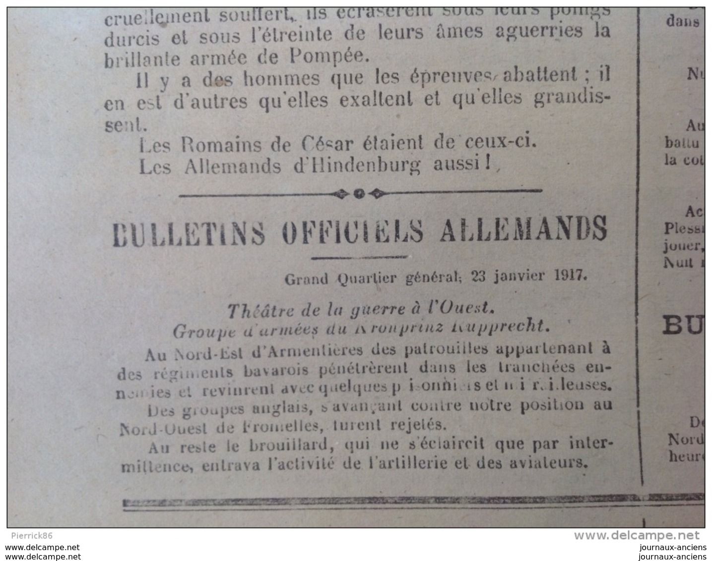 1917- GAZETTE DES ARDENNES - BULLETINS OFFICIELS - GRANDPRÉ - PRISONNIERS DE GUERRE - GÉNÉRAL BASSOT - Autres & Non Classés