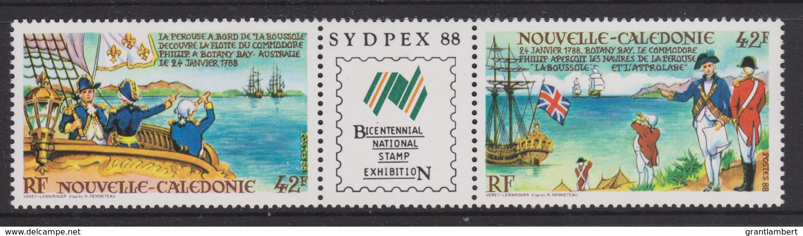New Caledonia 1988 SYDPEX 88 Exhibition Set Of 2 MNH  SG 834, 835 - Nuevos
