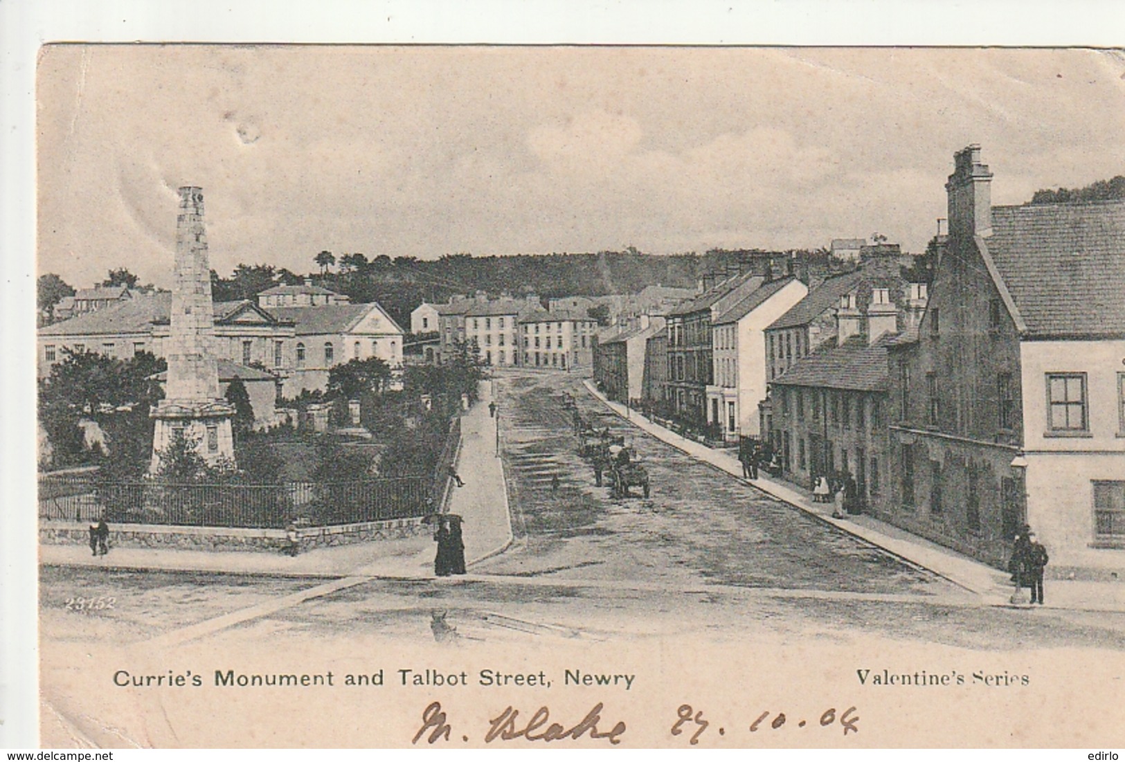 ***  IRLAND  ***  Currie's Monument And Talbot Street Newry -- STAMPED - Other & Unclassified