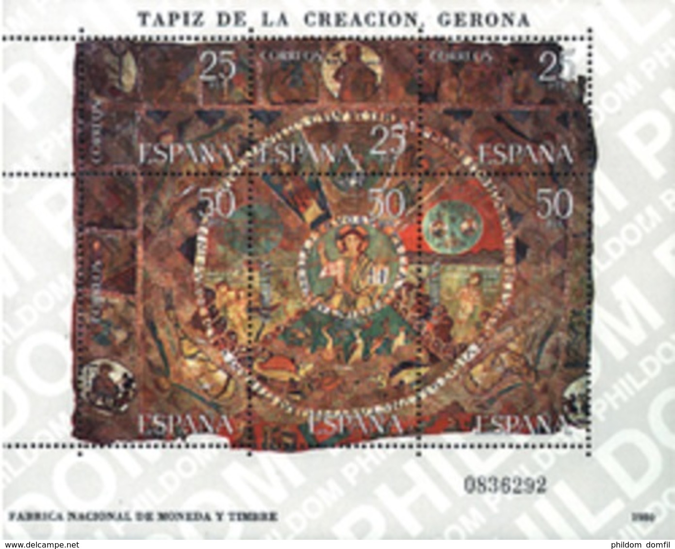 Ref. 85701 * MNH * - SPAIN. 1980. CREATION TAPESTRY  . TAPIZ DE LA CREACION - Unused Stamps