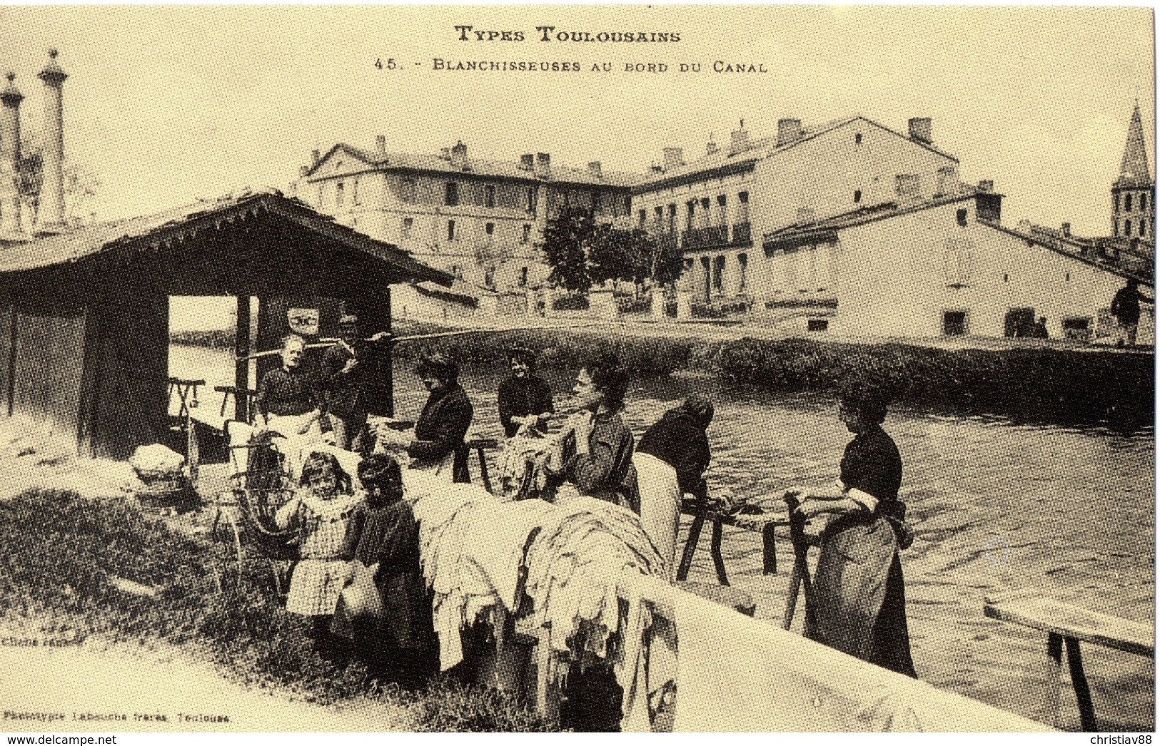 Types Toulousains - Blanchisseuses Au Bord Du Canal - Ré-édition Cecodi (2) - Autres & Non Classés