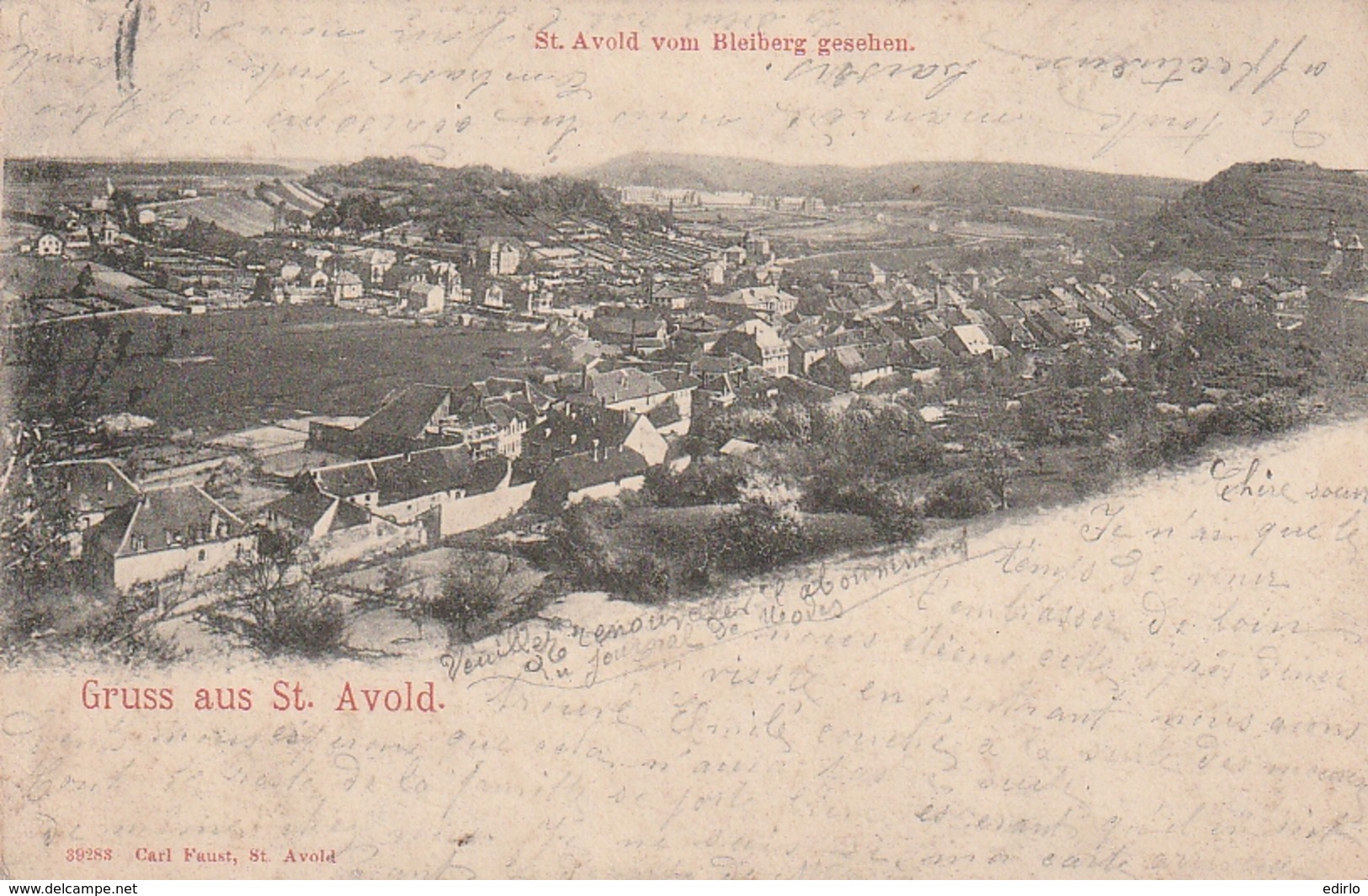 **  57  ***  Gruss Aus ST AVOLD  Vom Bieiberg Greschen -  Timbre Décollé - Saint-Avold