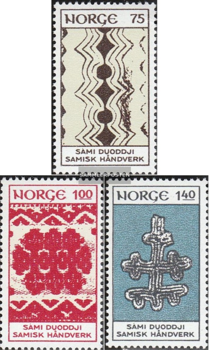 Norvegia 668-670 (completa Edizione) Usato 1973 Artigianato Fuori Lapponia - Usati