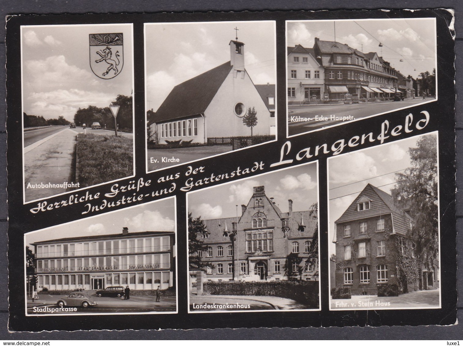 GERMANY  , LANGENFELD ,  AUTOBAHN  ,   OLD  POSTCARD - Langenfeld