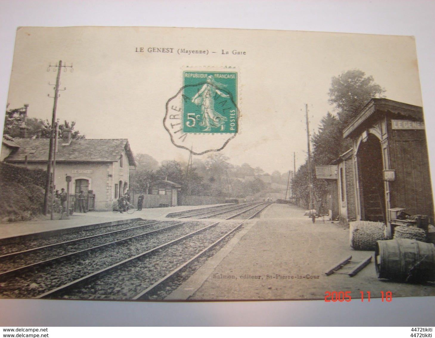 C.P.A.- Le Genest (53) - La Gare - 1916 - SUP (Z85) - Le Genest Saint Isle