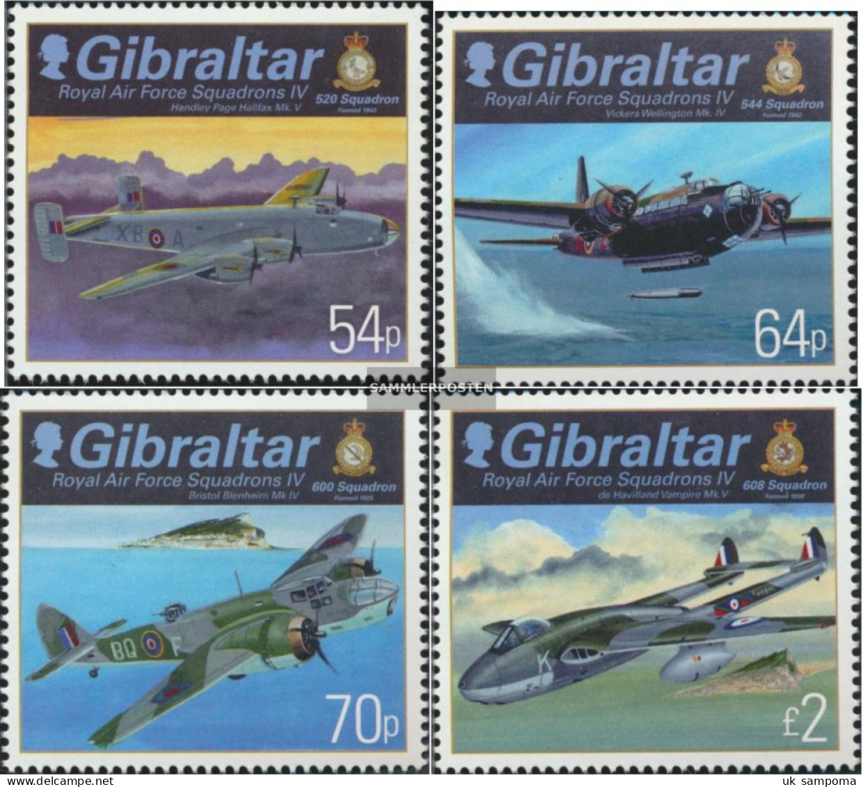 Gibraltar 1693-1696 (complete Issue) Unmounted Mint / Never Hinged 2015 Royal Air Force - Gibraltar