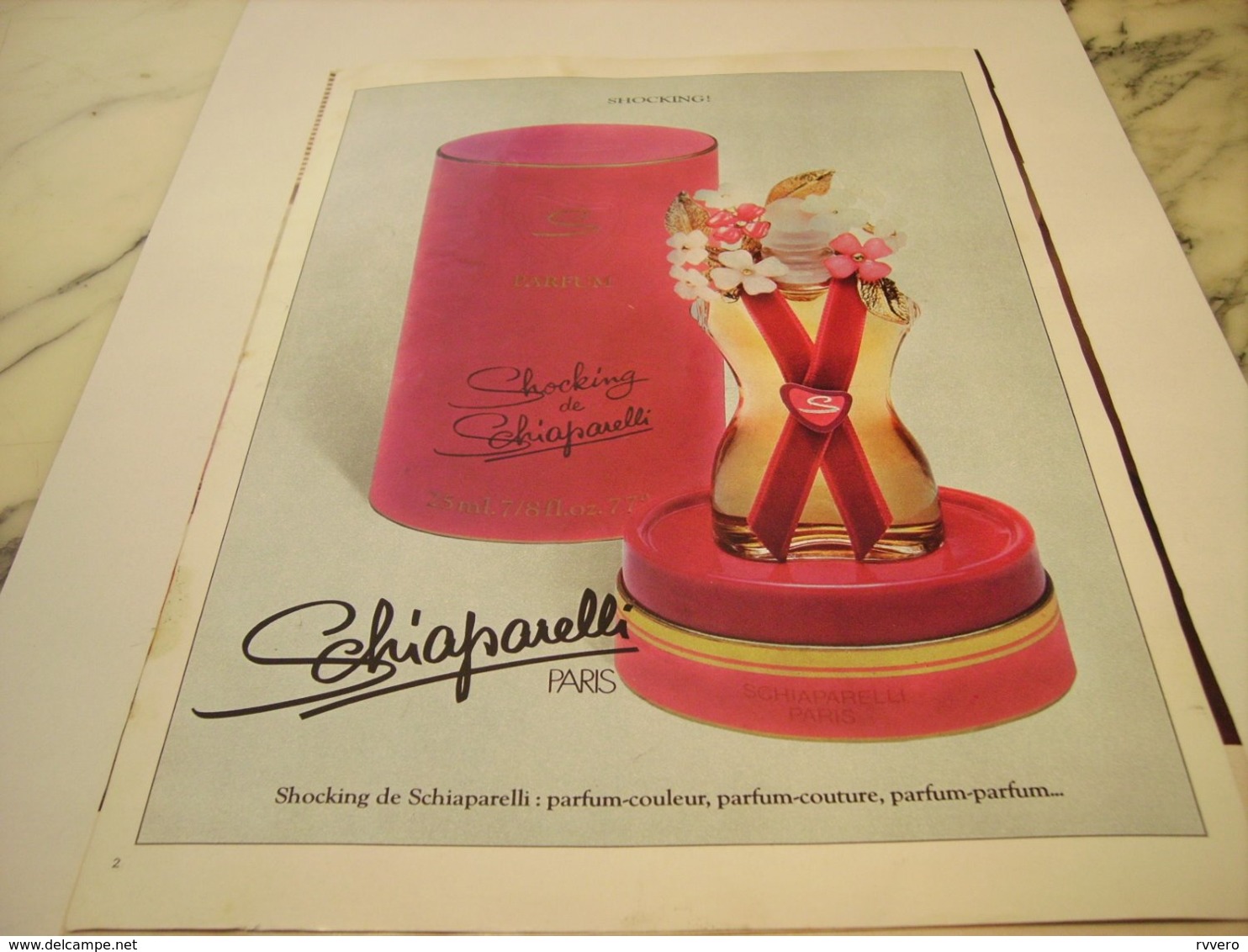 ANCIENNE  PUBLICITE PARFUM SHOCKING DE SCHIAPARELLI  1980 - Zonder Classificatie