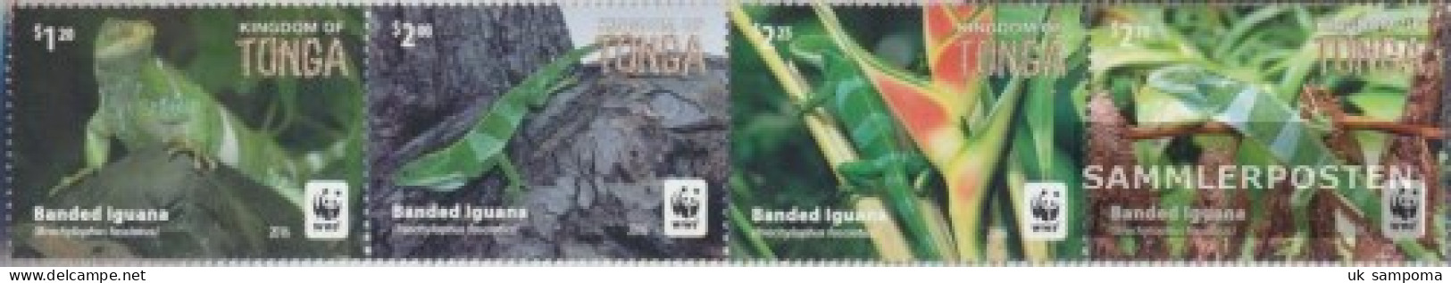 Tonga 2102-2105 Quad Strip (complete Issue) Unmounted Mint / Never Hinged 2016 Kurzkammleguan - Tonga (1970-...)