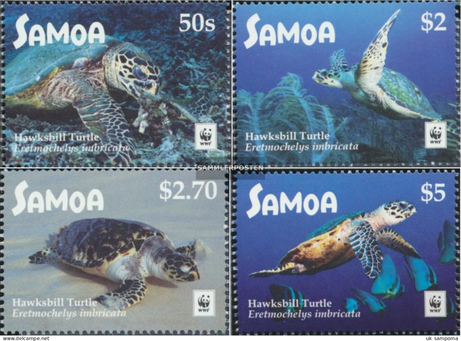 Samoa 1352-1355 (complete Issue) Unmounted Mint / Never Hinged 2016 Real Karettschildkröte - Samoa