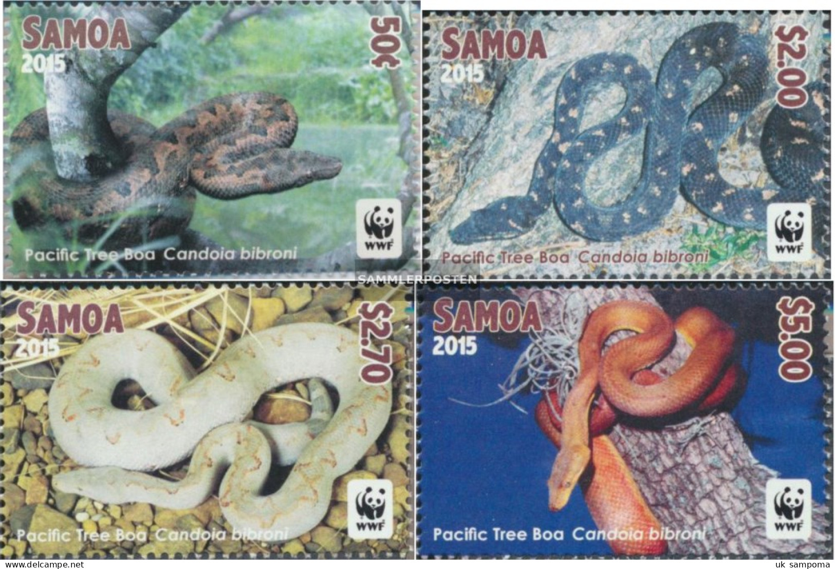 Samoa 1222-1225 (complete Issue) Unmounted Mint / Never Hinged 2015 Pacific-Baumboa - Samoa