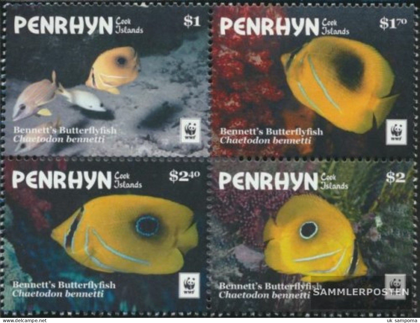 Penrhyn 829-832 Block Of Four (complete Issue) Unmounted Mint / Never Hinged 2017 Bennetts Falterfisch - Penrhyn