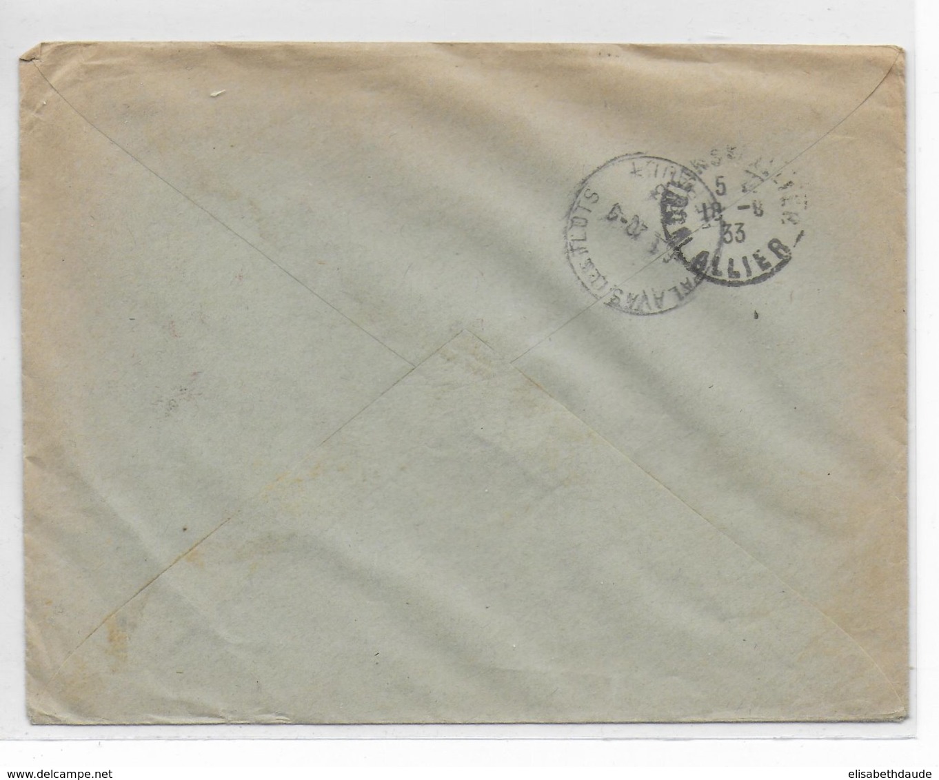 TCHECOSLOVAQUIE - 1933 - EMA Sur ENVELOPPE De PRAGUE => MOULINS => PALAVAS - Cartas & Documentos