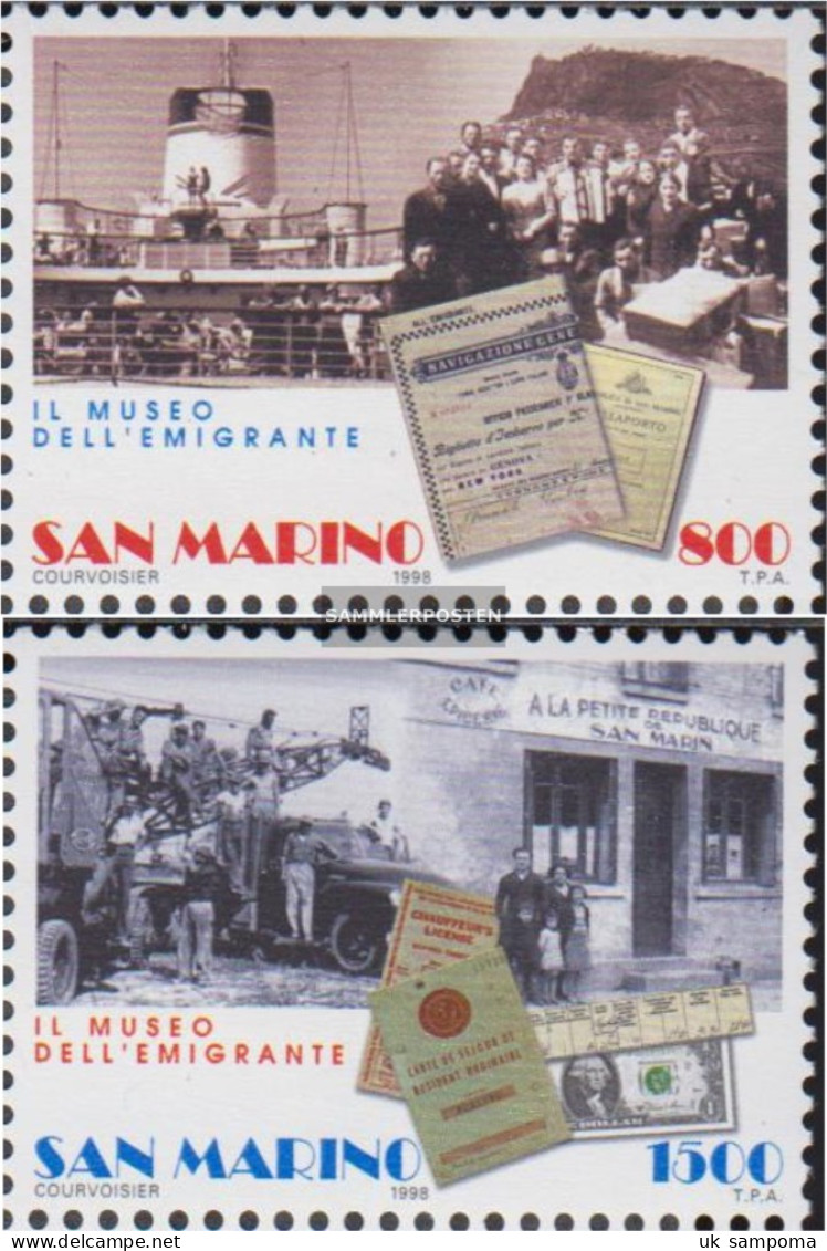 San Marino 1776-1777 (complete Issue) Unmounted Mint / Never Hinged 1998 Museum The Emigration - Unused Stamps