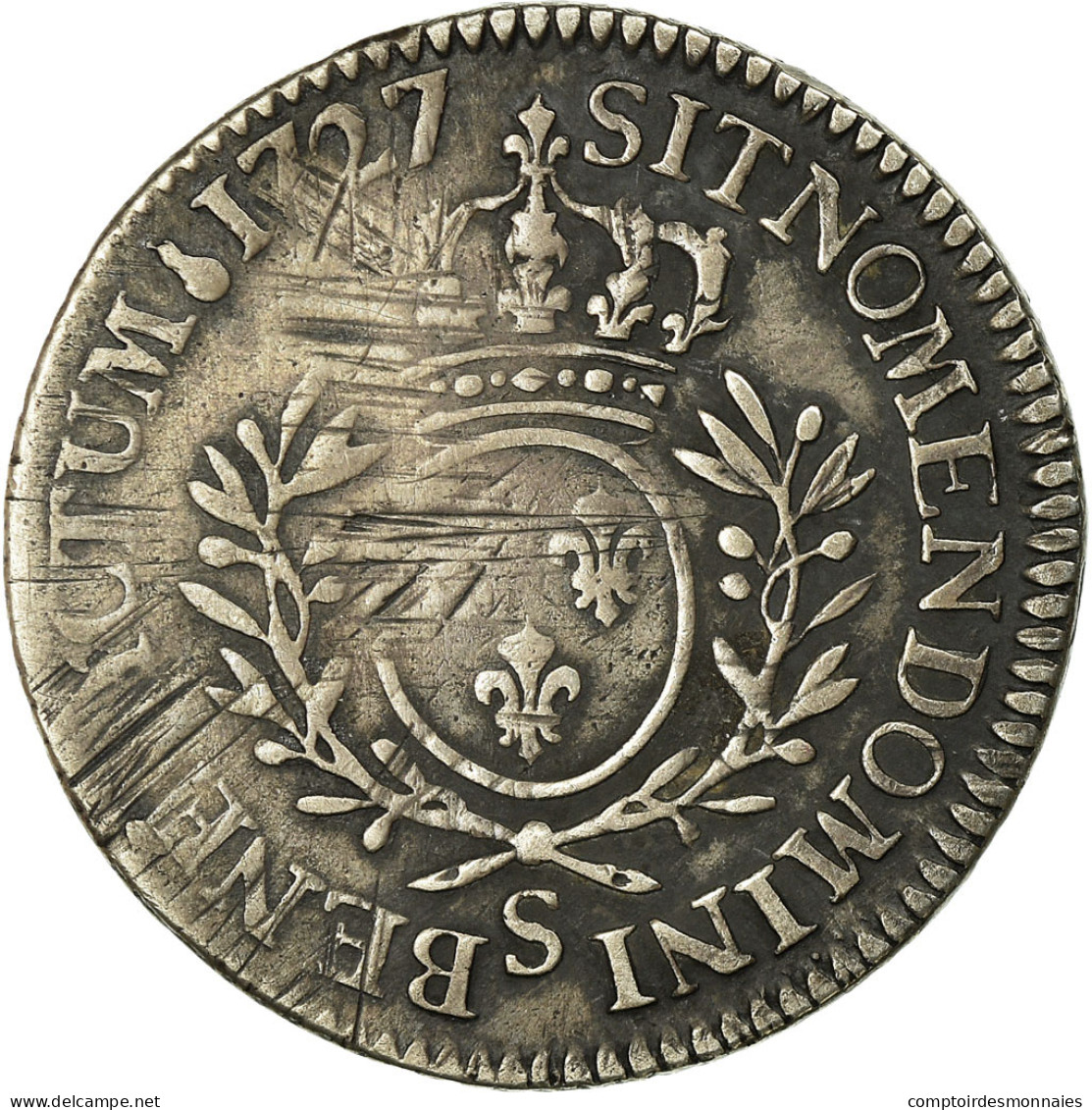 Monnaie, France, Louis XV, 1/5 Écu Aux Branches D'olivier, 24 Sols, 1/5 ECU - 1715-1774 Ludwig XV. Der Vielgeliebte