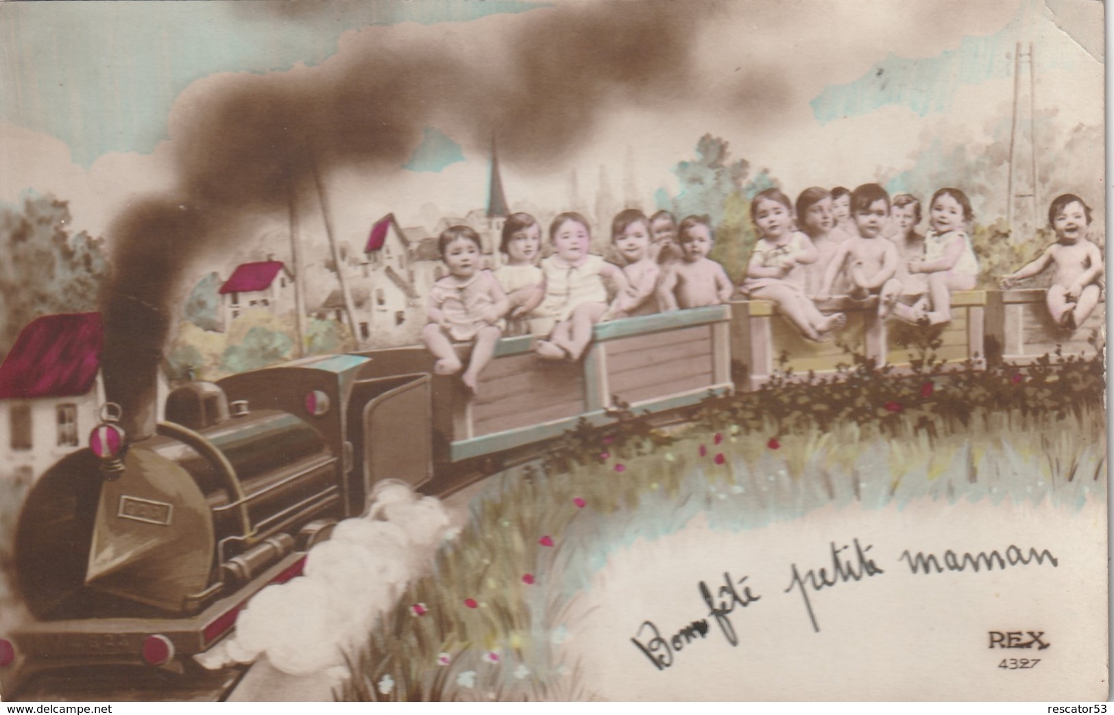 Rare Cpa Train De Bébés - Babies