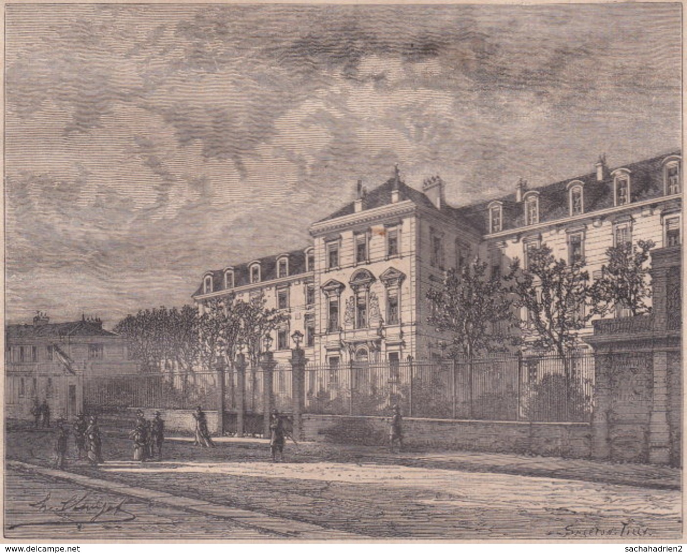 75. PARIS. L'Ecole Normale Supérieure. Vue Extérieure & Vue Intérieure. 1873 - Non Classificati