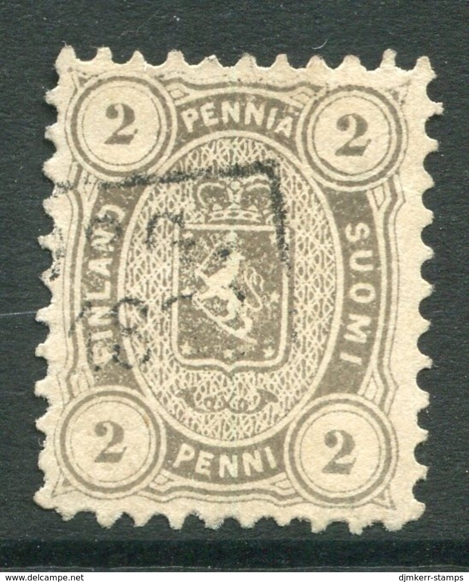 FINLAND 1875 2 P.. Grey On Medium Paper,perforated 11 Used. Michel 12 Ayb - Gebraucht