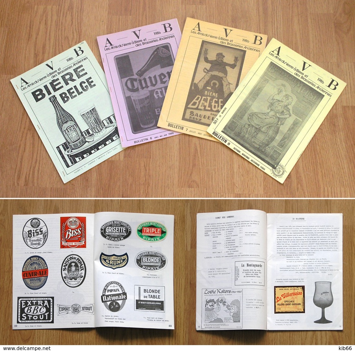 Rare “Les Amis Du Verre à Bière Et Des Brasseries Anciennes “ N°5-8, 1986 - Brocantes & Collections