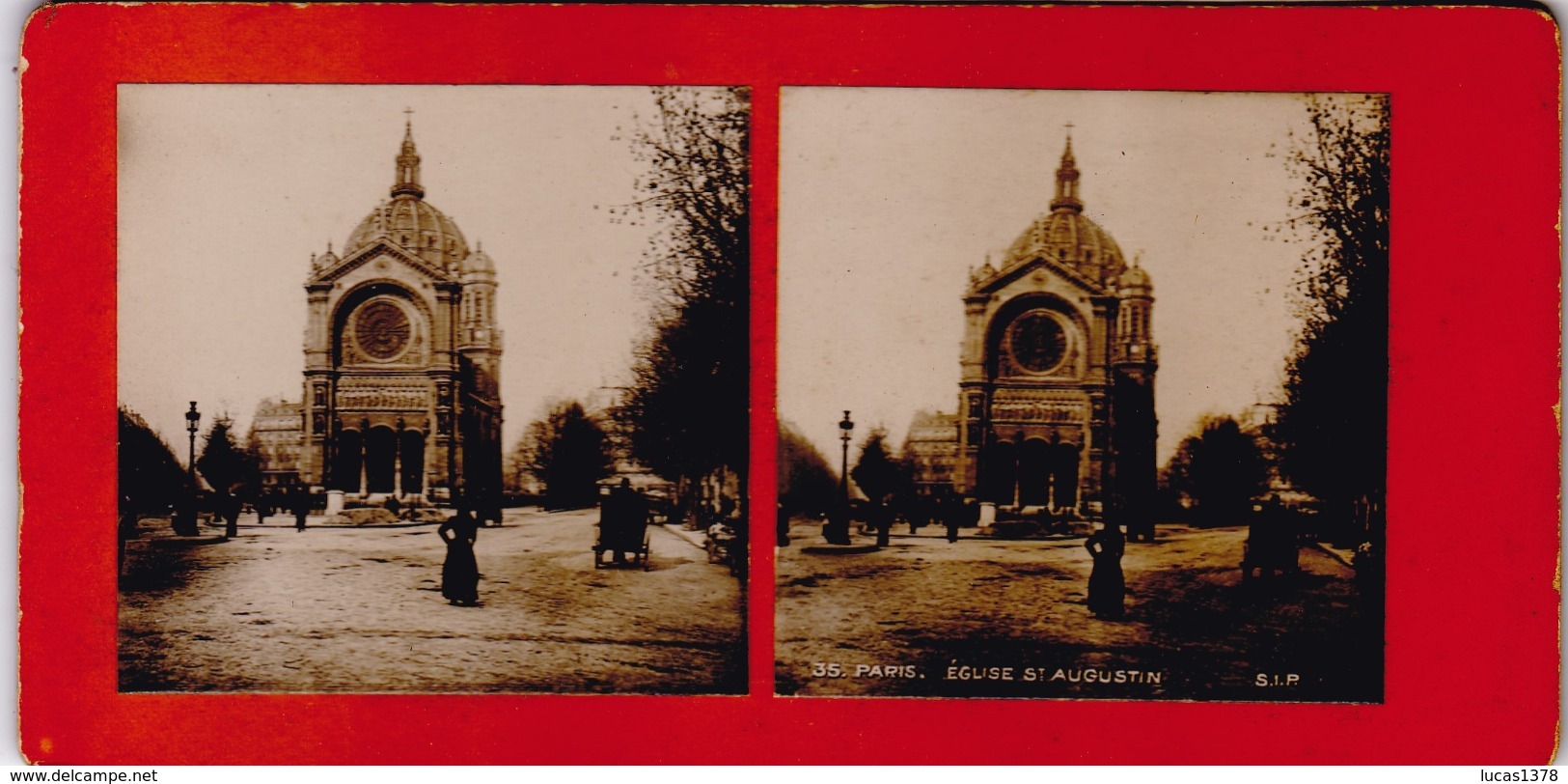 PHOTO  STEREOSCOPIQUE / PARIS / EGLISE SAINT AUGUSTIN - Photos Stéréoscopiques